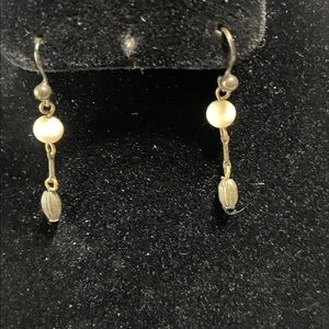 Beaded Dangle French Hook Pierced Earrings